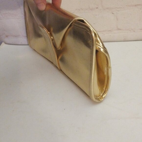 Estee Lauder Gold Clutch Purse Makeup Cosmetic Evening Bag - Picture 3 of 13